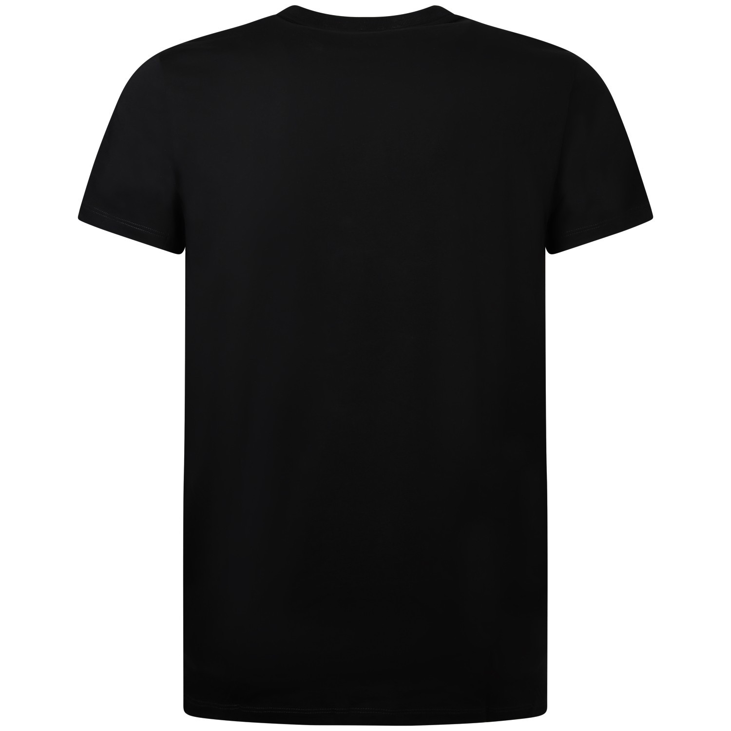 T-shirt nera con mini logo per uomo 2
