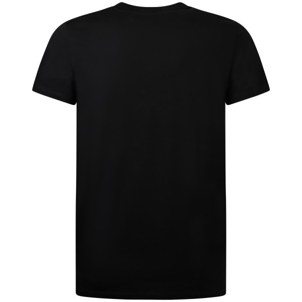 T-shirt nera con mini logo per uomo