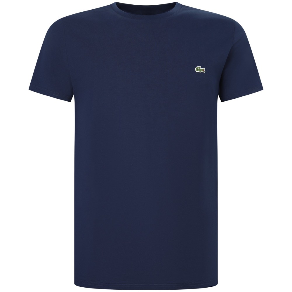 T-shirt blu con mini logo per uomo