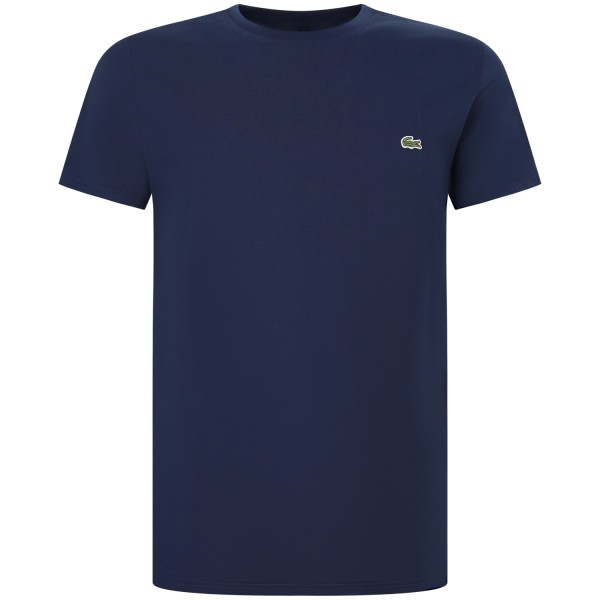 T-shirt blu con mini logo per uomo