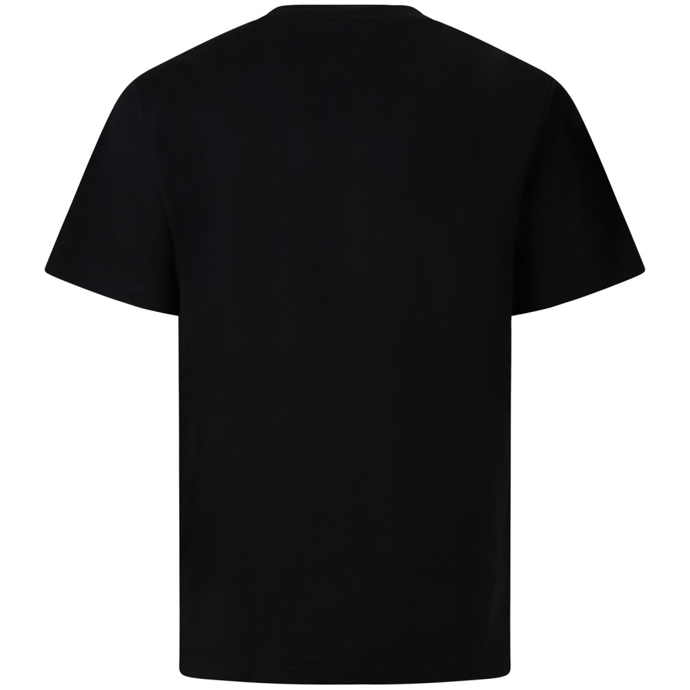 T-shirt nera con mini logo per uomo