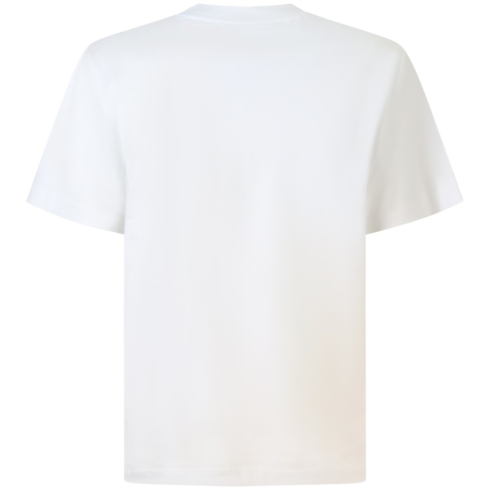 T-shirt bianca con mini logo per uomo
