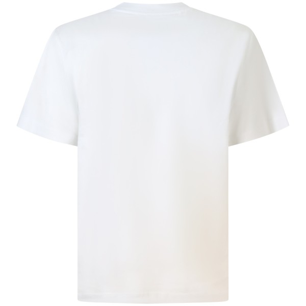 T-shirt bianca con mini logo per uomo