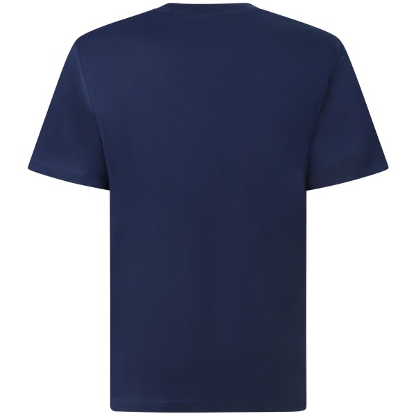 T-shirt blu con mini logo per uomo