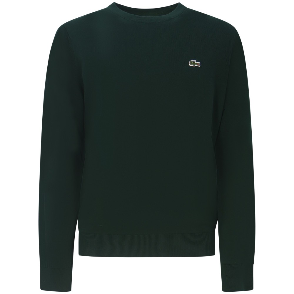 Maglione verde con mini logo per uomo
