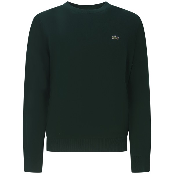 Maglione verde con mini logo per uomo