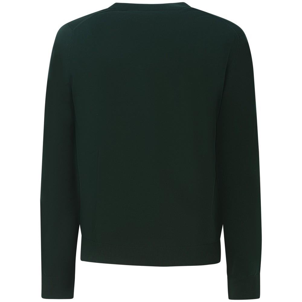 Maglione verde con mini logo per uomo