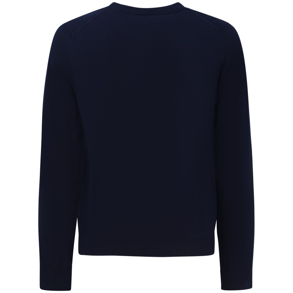 Maglione blu con mini logo per uomo