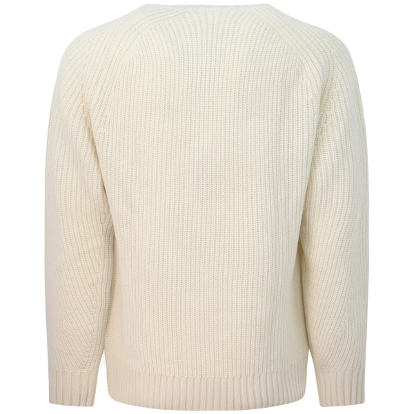 Maglione beige con mini logo per uomo