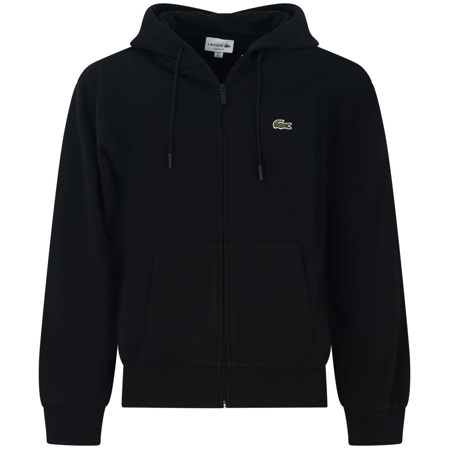 Felpa nera con zip per uomo