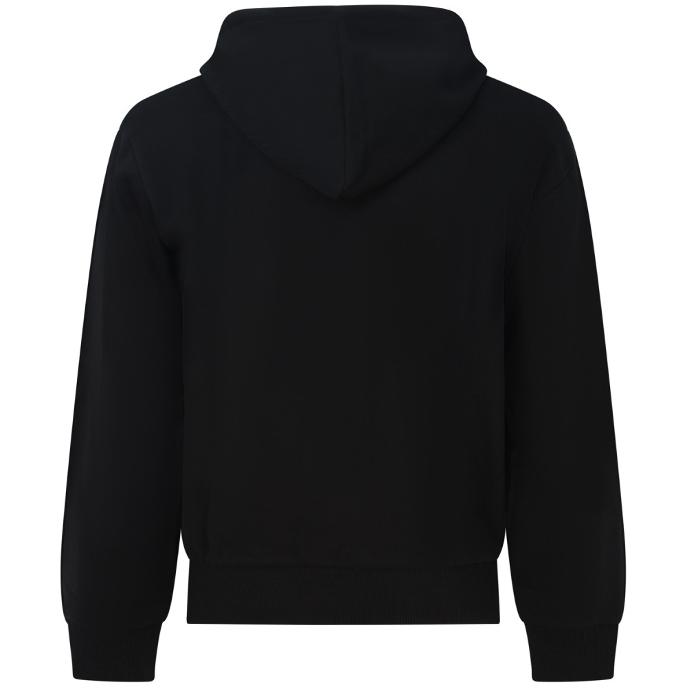 Felpa nera con zip per uomo