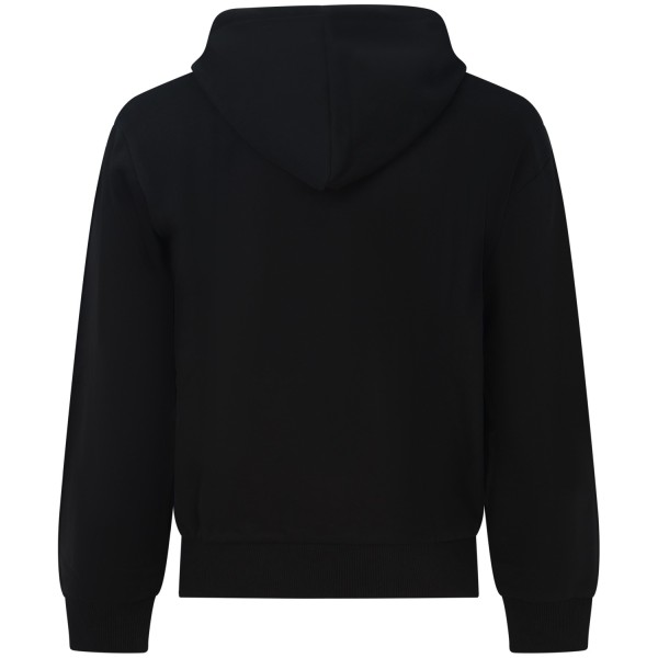 Felpa nera con zip per uomo