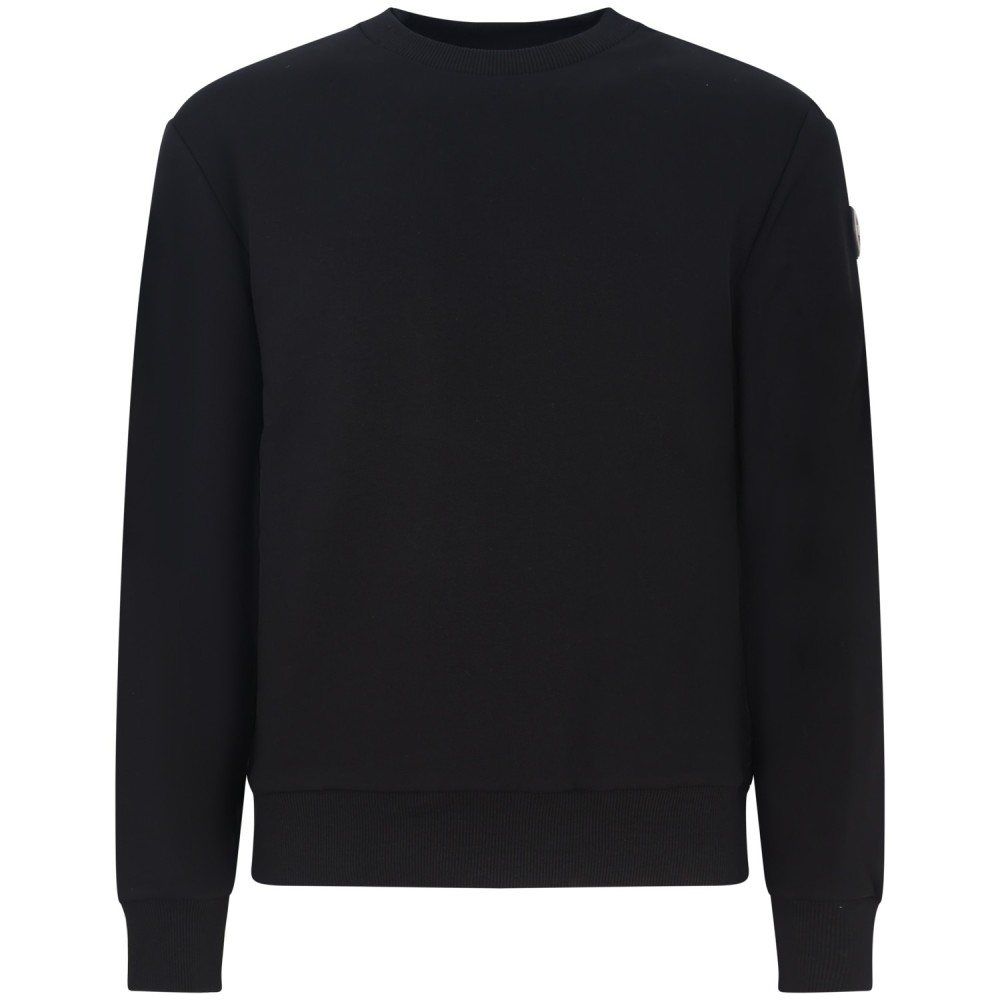 Felpa nera con mini logo per uomo