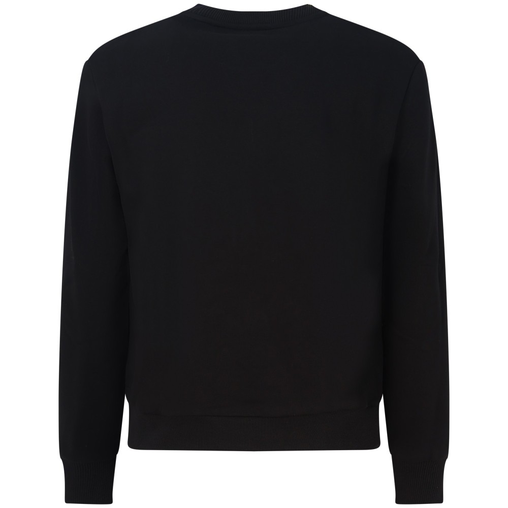 Felpa nera con mini logo per uomo