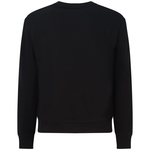 Felpa nera con mini logo per uomo