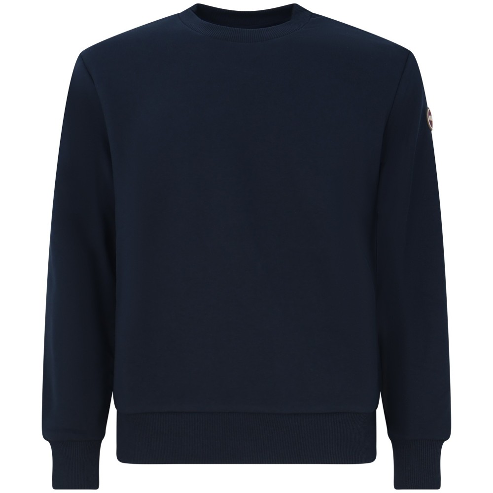 Felpa blu con mini logo per uomo