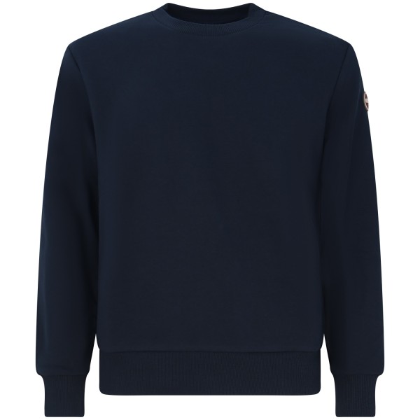 Felpa blu con mini logo per uomo