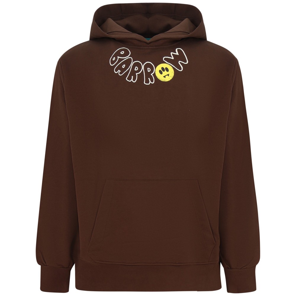 Felpa marrone con cappuccio per uomo