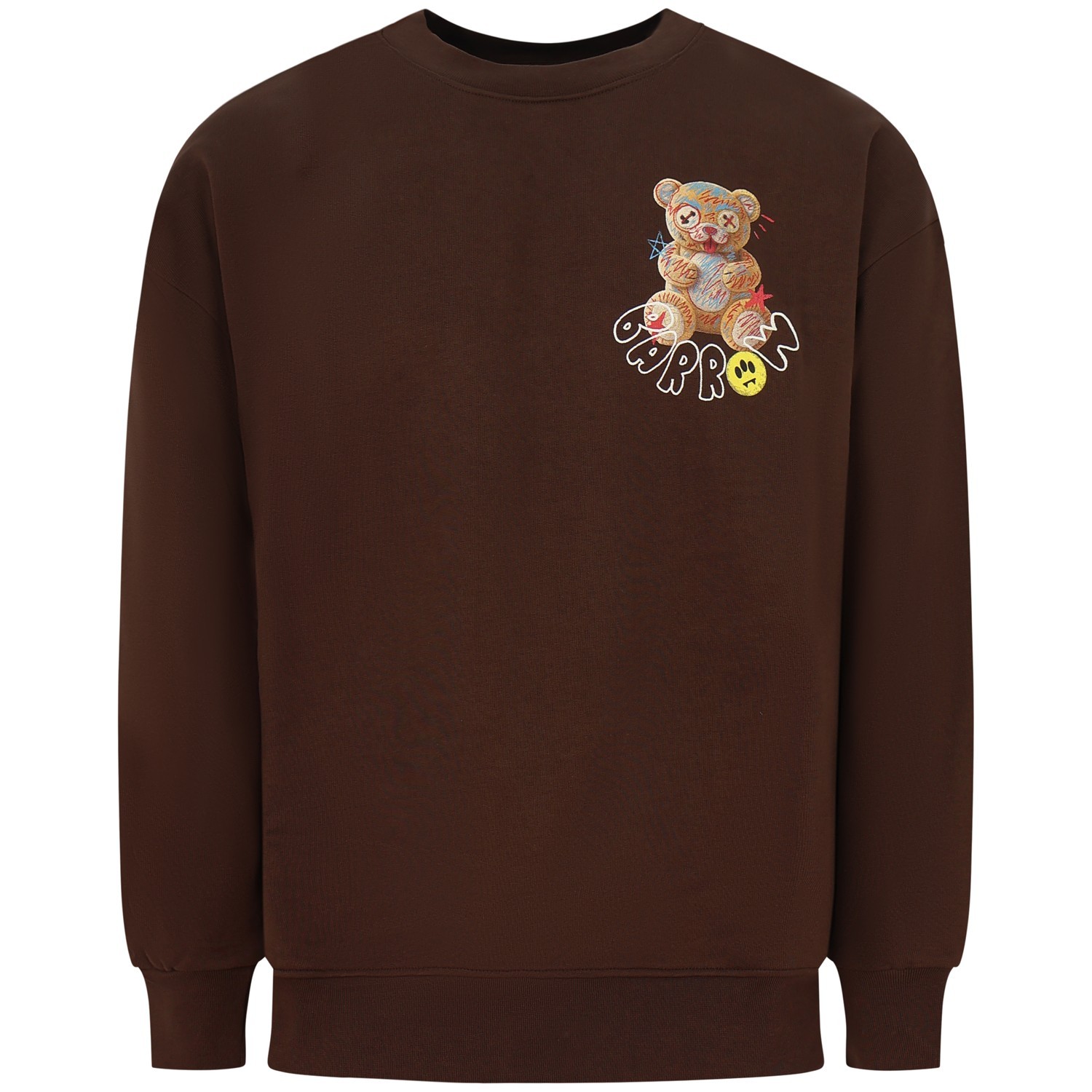 Felpa marrone con logo laterale per uomo 2