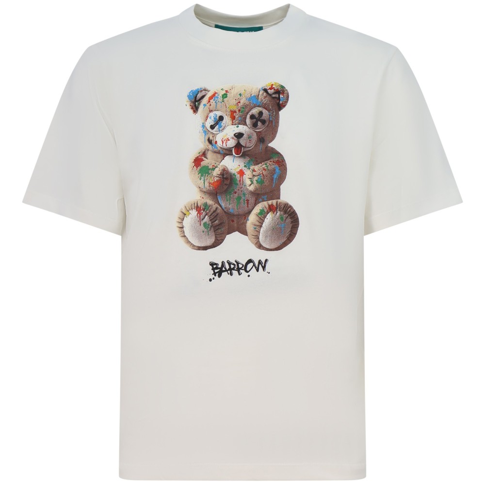 T-shirt bianca con stampa per uomo