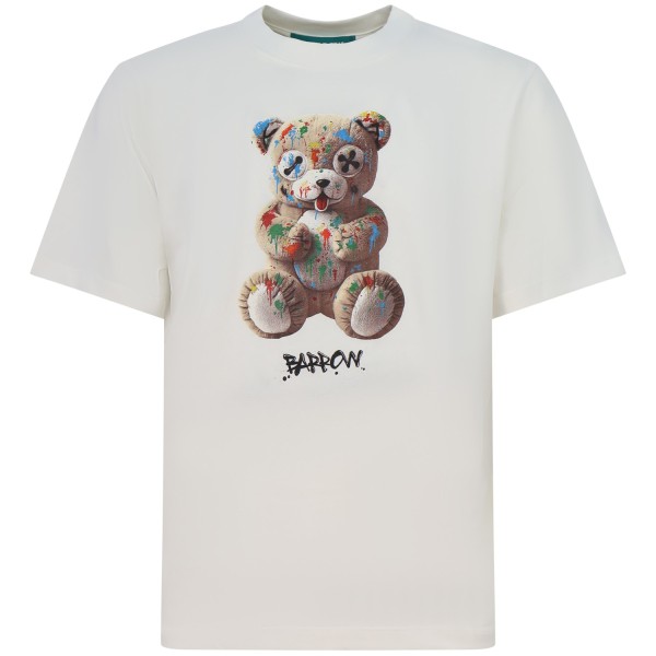 T-shirt bianca con stampa per uomo