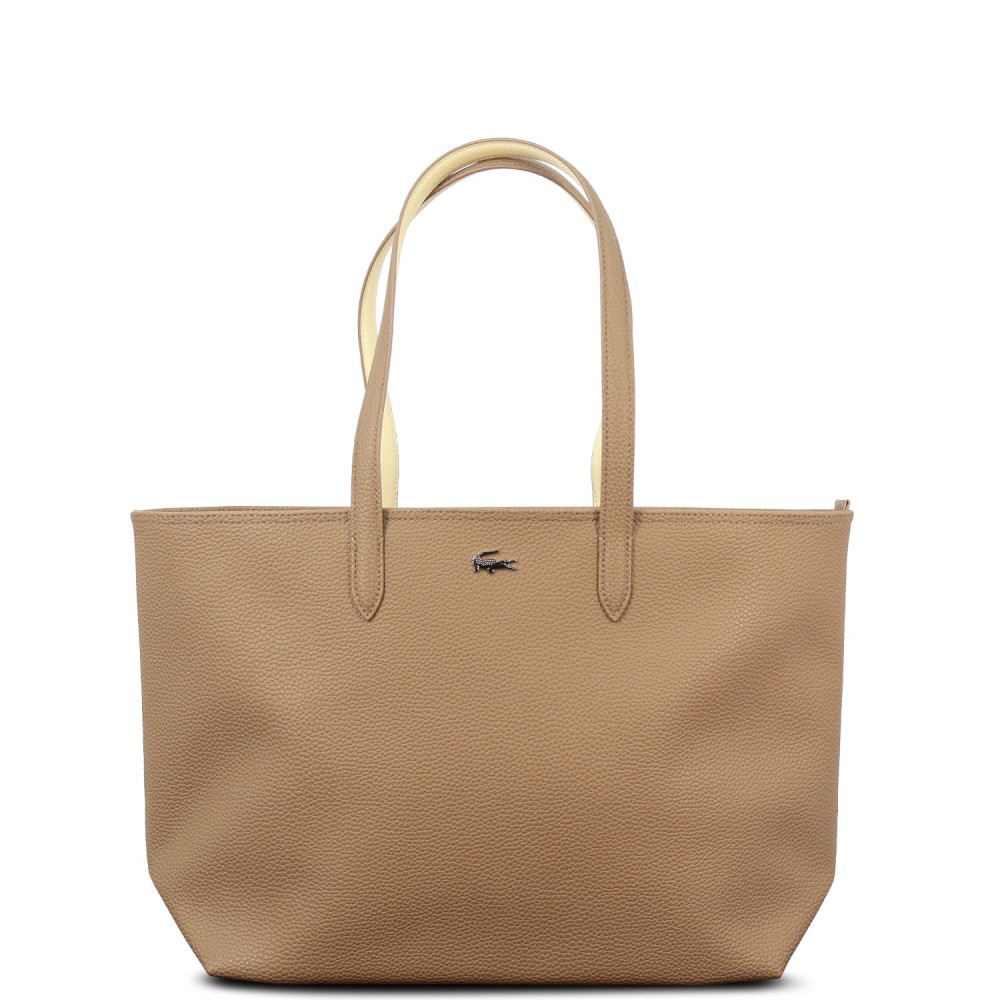 Borsa shopping beige per donna