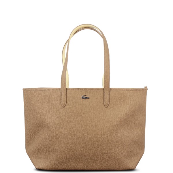 Borsa shopping beige per donna