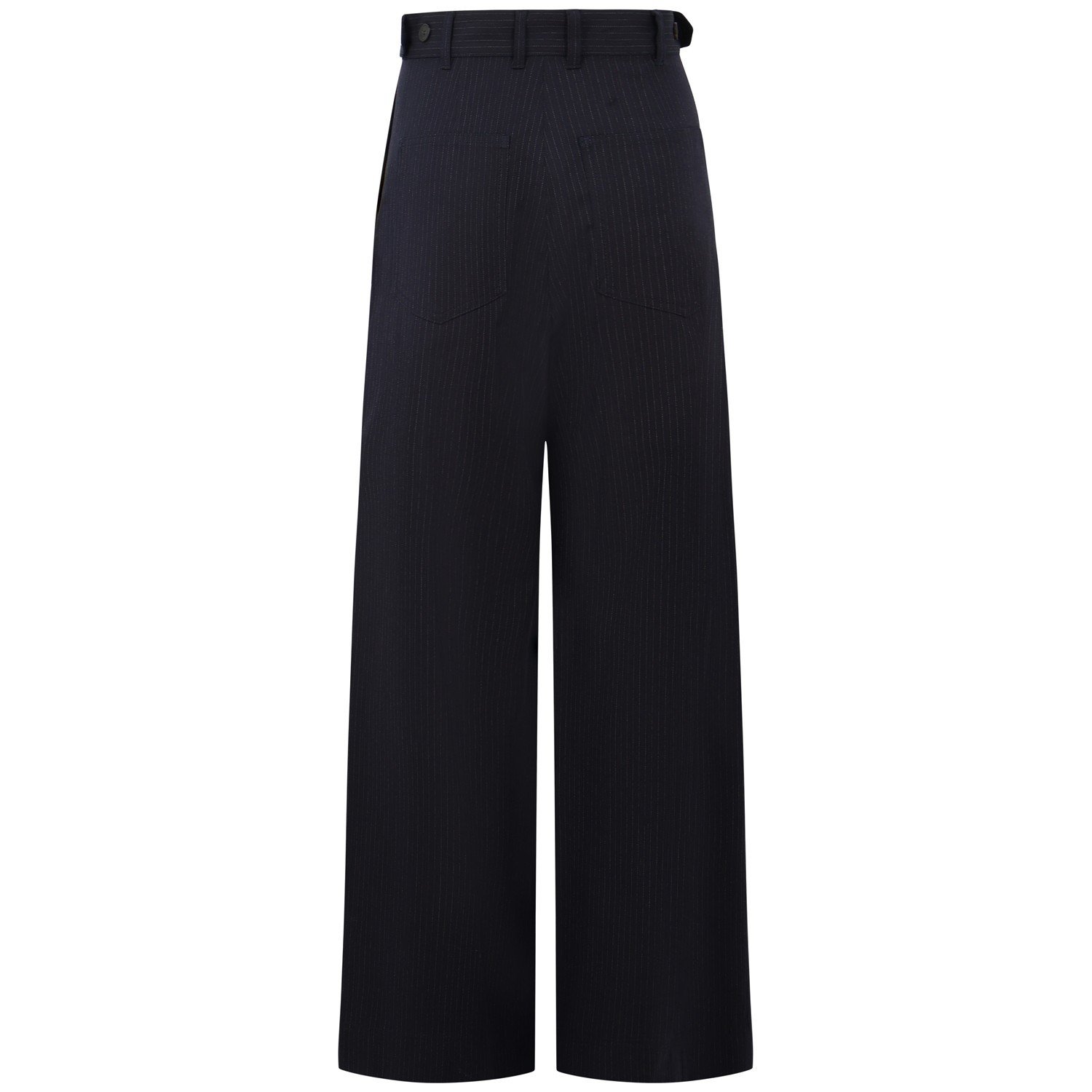 Pantalone blu gessato per donna 2