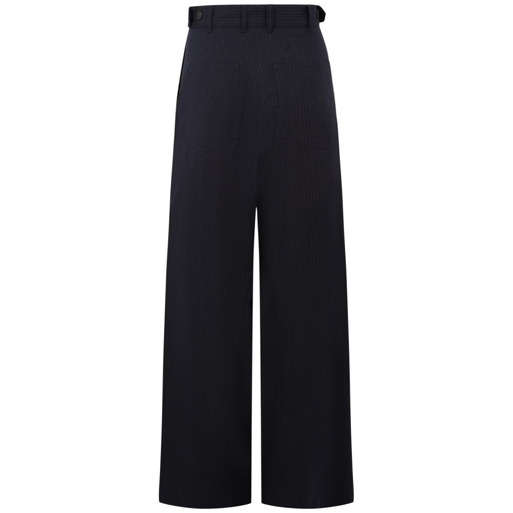 Pantalone blu gessato per donna