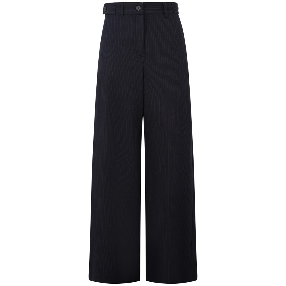Pantalone blu gessato per donna