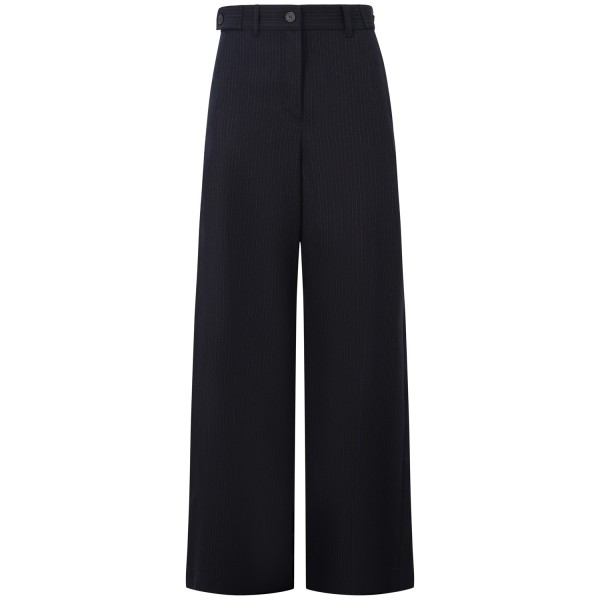 Pantalone blu gessato per donna