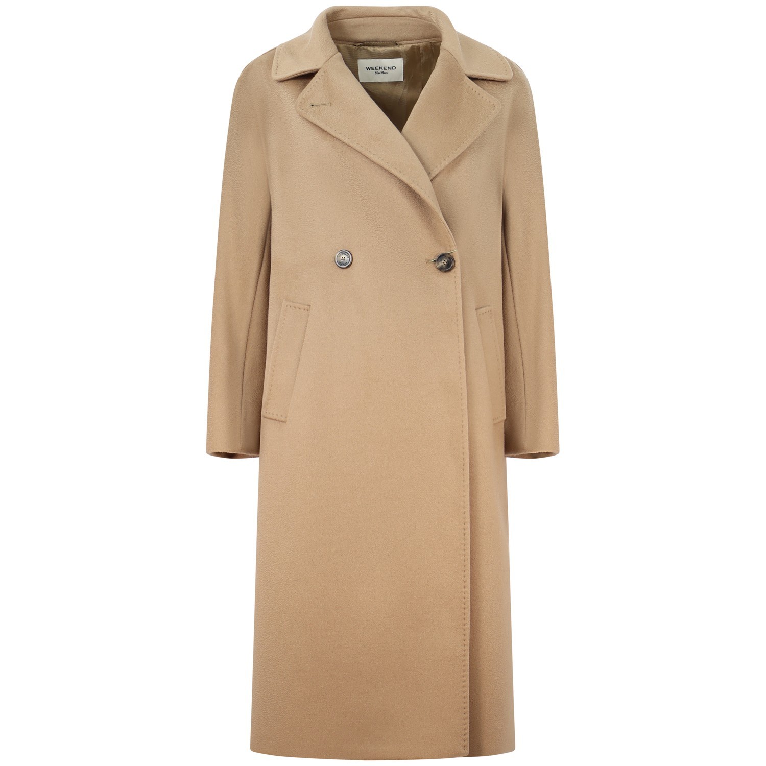 Cappotto doppio petto  bege per donna