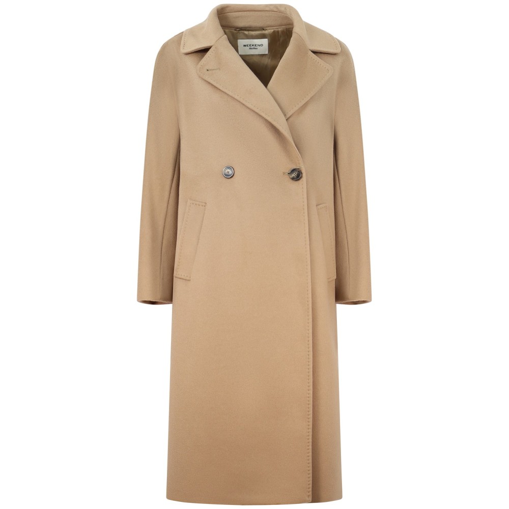 Cappotto doppio petto  bege per donna