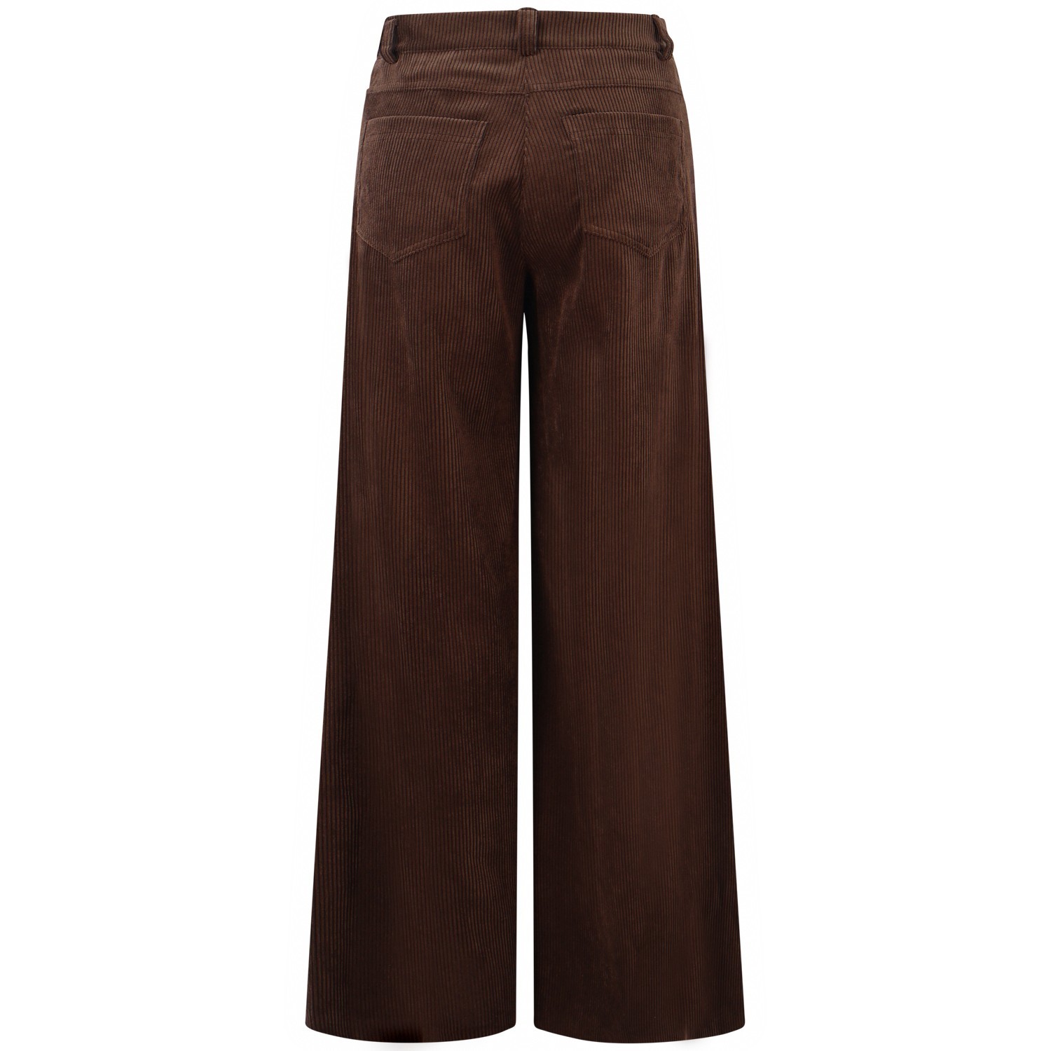 Pantalone marrone in velluto per donna 2