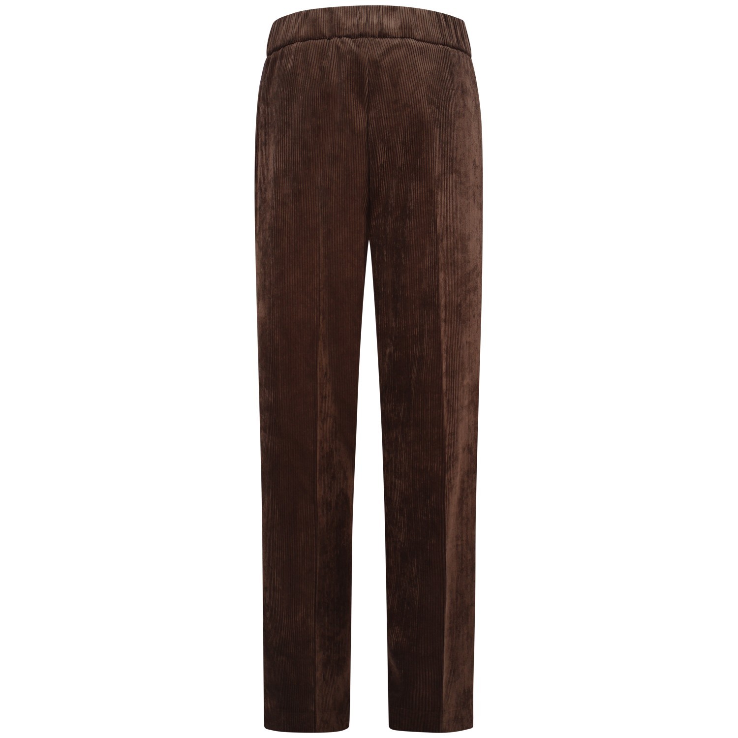 Pantalone marrone in velluto per donna 2