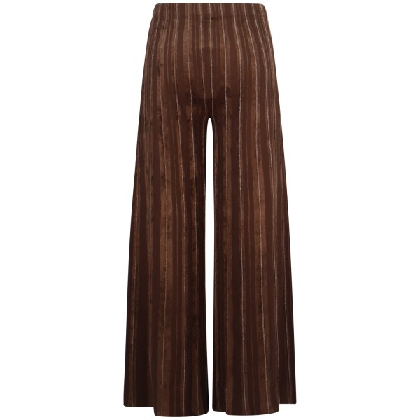 Pantalone marrone in lurex per donna