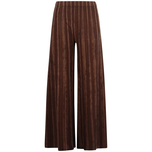 Pantalone marrone in lurex per donna
