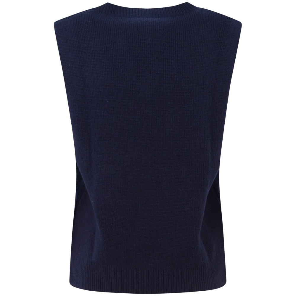 Gilet in maglia blu per donna