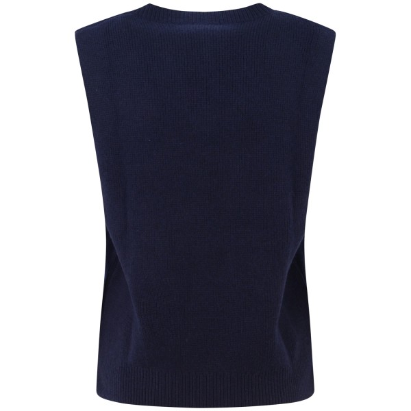 Gilet in maglia blu per donna
