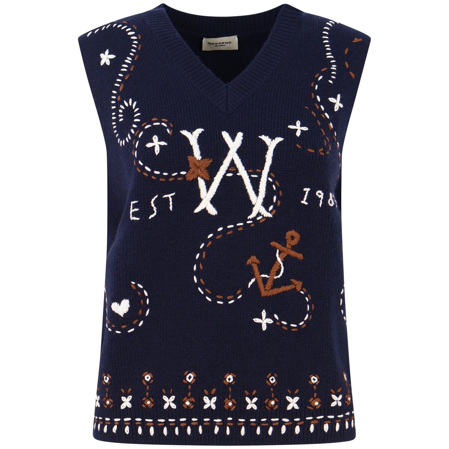 Gilet in maglia blu per donna