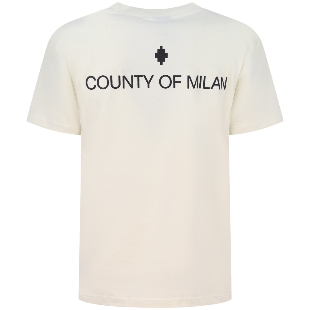 T-shirt bianca  con mini logo laterale per uomo
