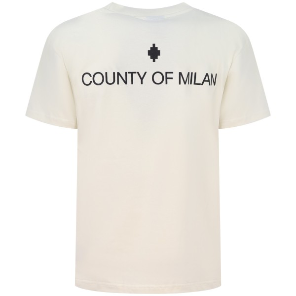 T-shirt bianca  con mini logo laterale per uomo