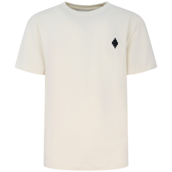 T-shirt bianca  con mini logo laterale per uomo