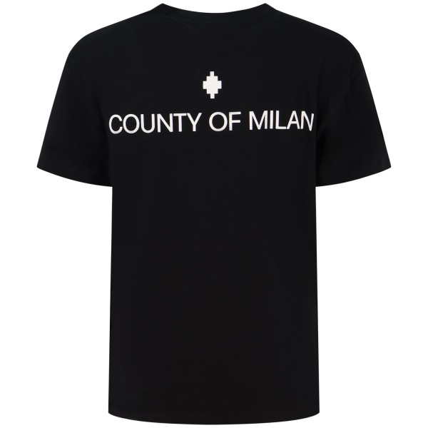 T-shirt nera con mini logo laterale per uomo