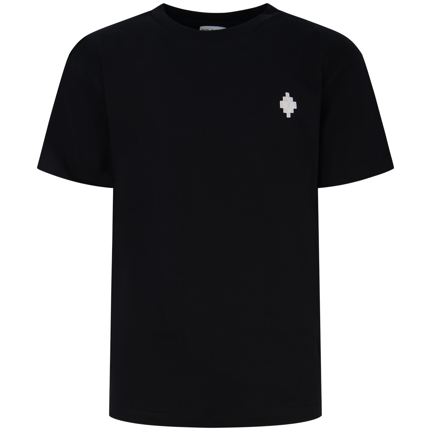 T-shirt nera con mini logo laterale per uomo