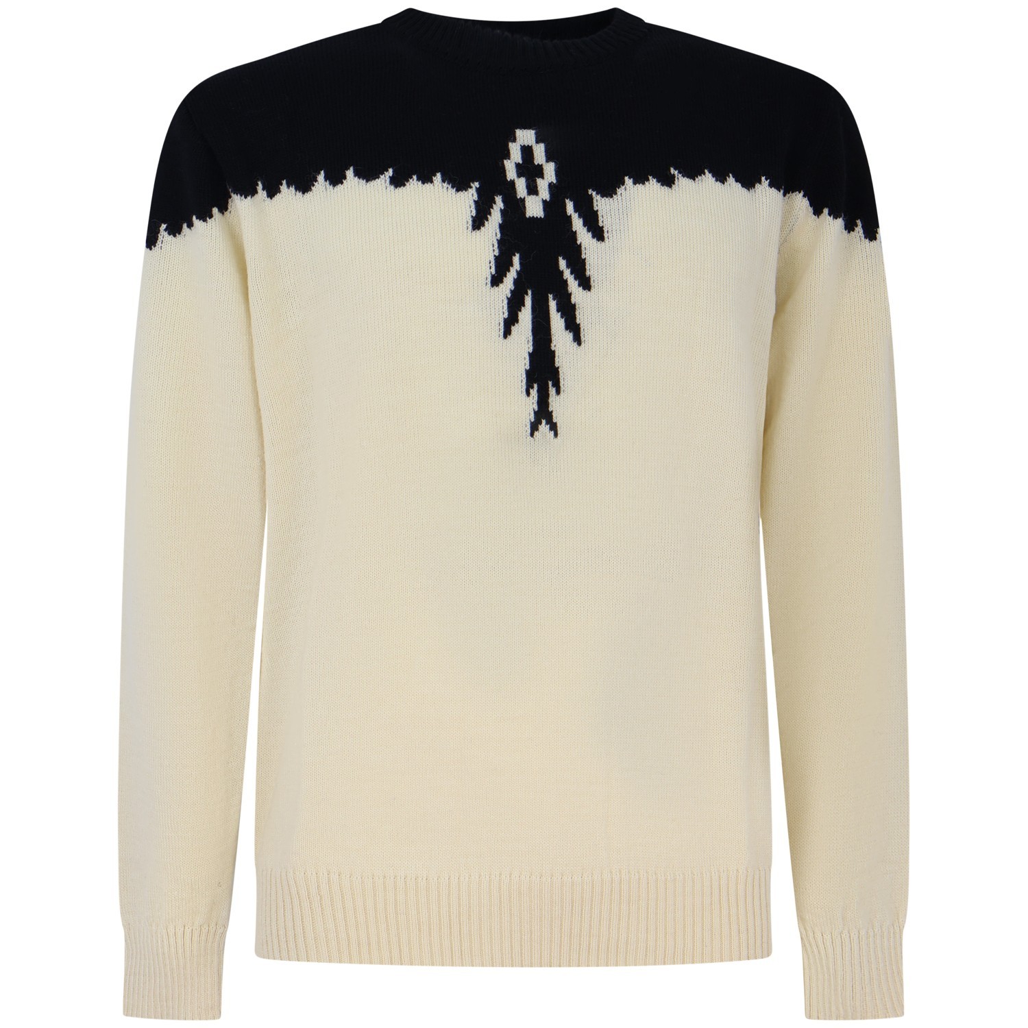 Maglione avorio con ali nere per uomo 2