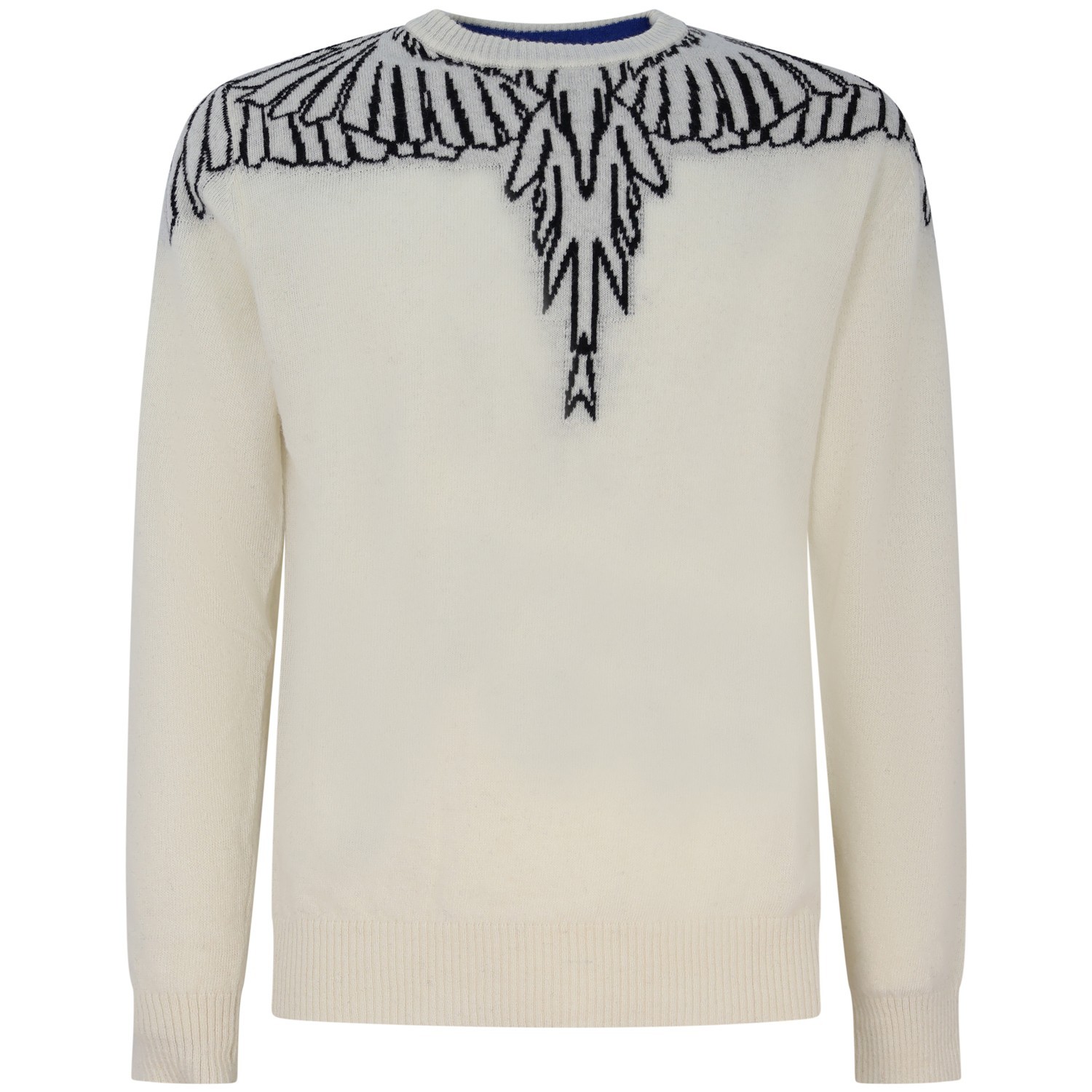 Maglione avorio con ali nere per uomo 2