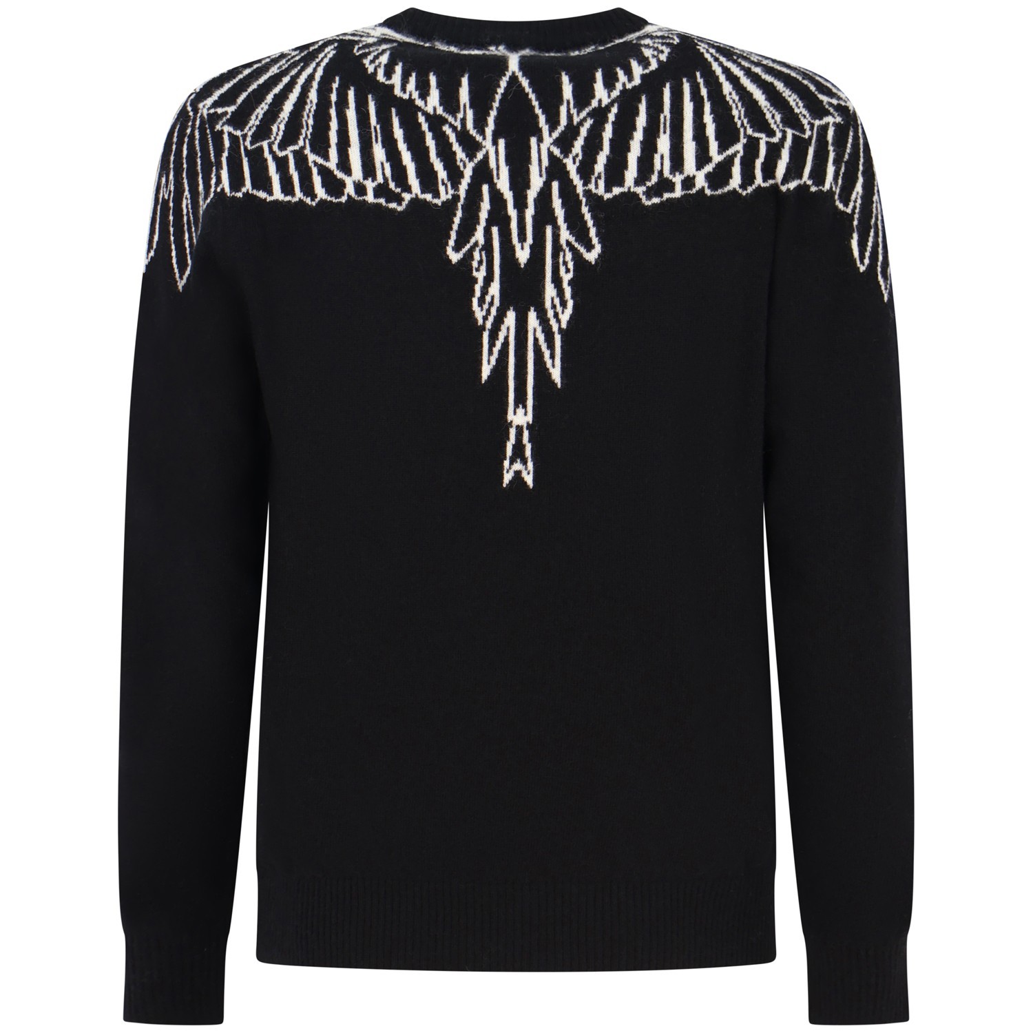 Maglione nero con ali bianche  per uomo