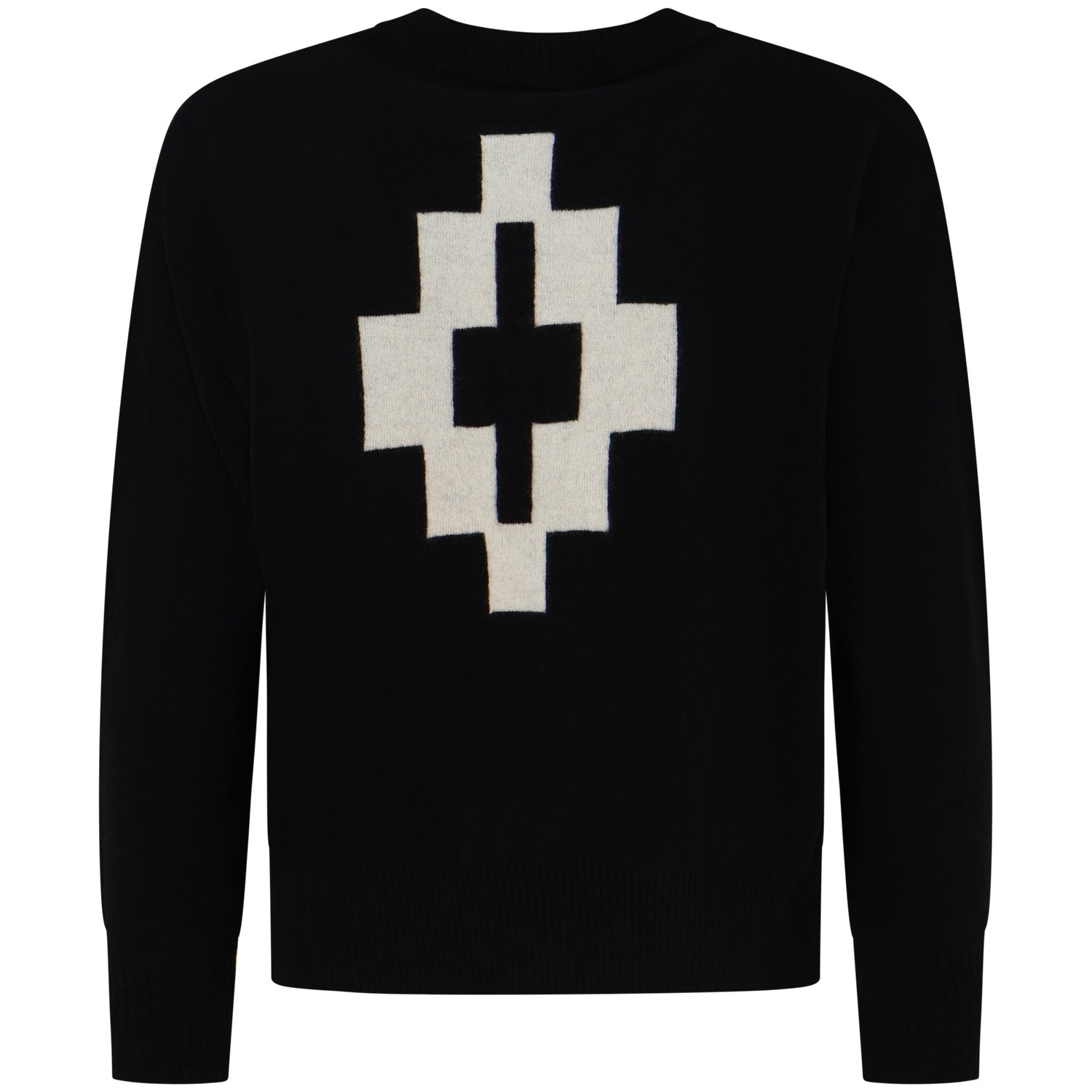 Maglione nero con mini logo centrale  per uomo