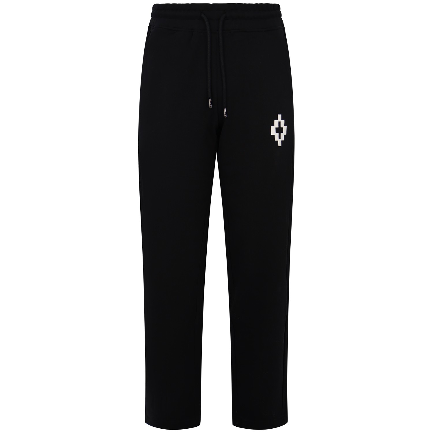 Pantalone tuta nero con mini logo per uomo